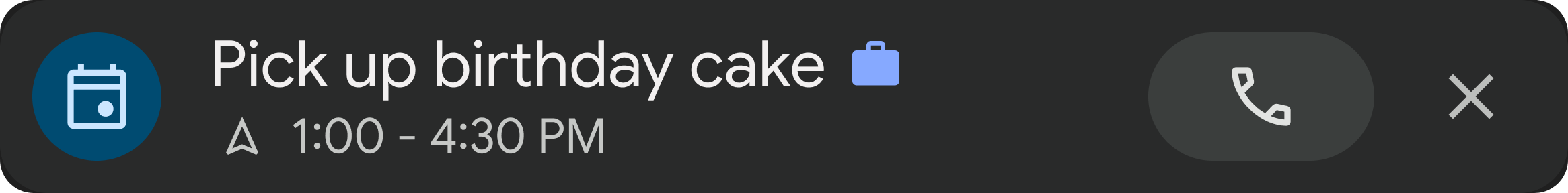 提醒通知資訊卡