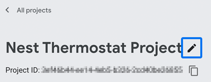 Nome do projeto do Acesso a dispositivos