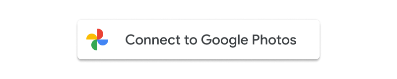 Screenshot of the acceptable usage of the Connect to
                  Google Photos button