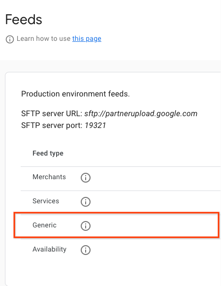 Seleção das caixas de depósito do feed