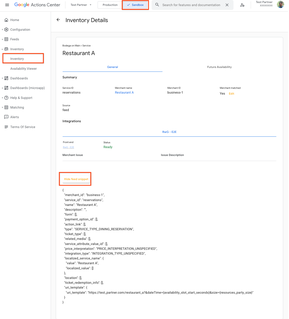 Figure 1: Example of finding a URL within the action center