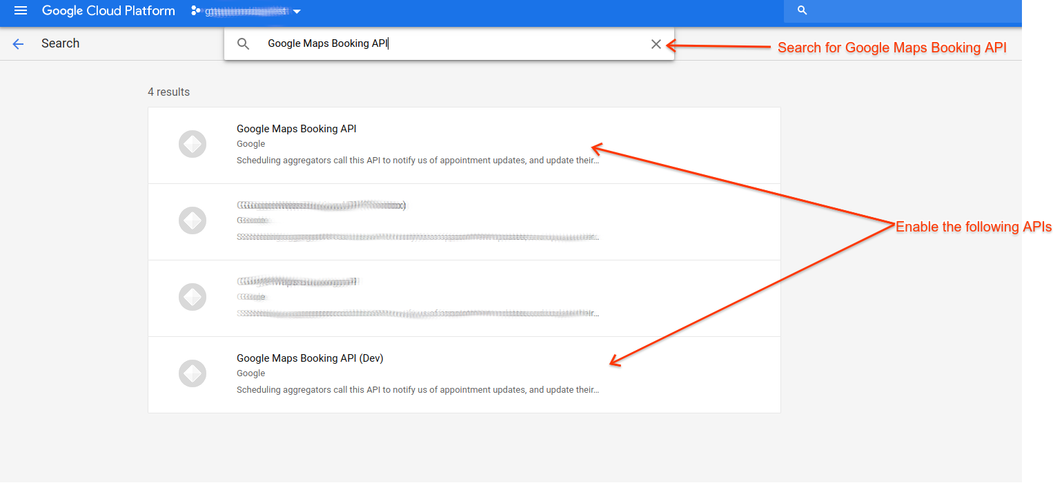 Locate Google Maps Booking APIs