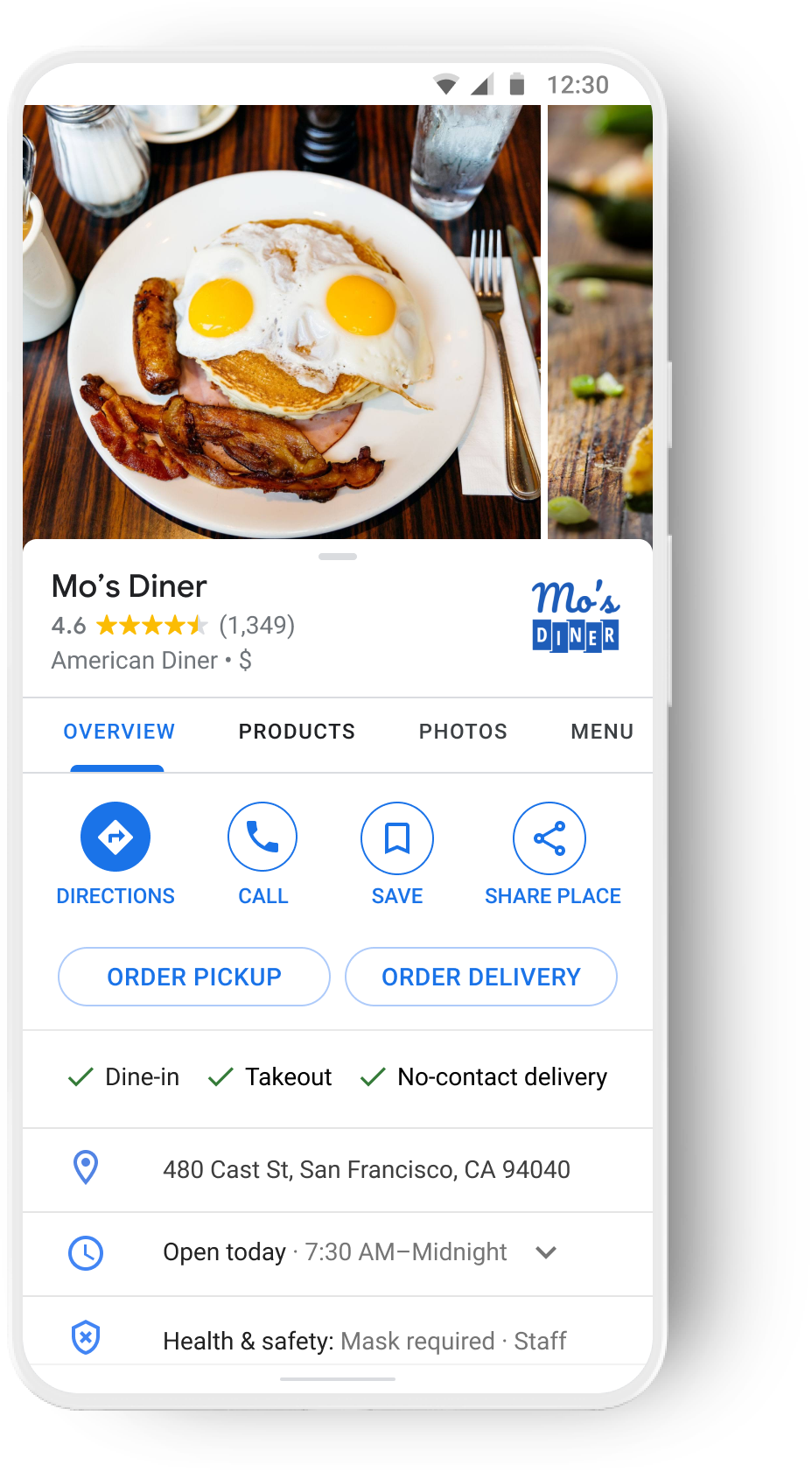 Google マップでエンドツーエンドの注文、1 つのレストランでの注文に対応。