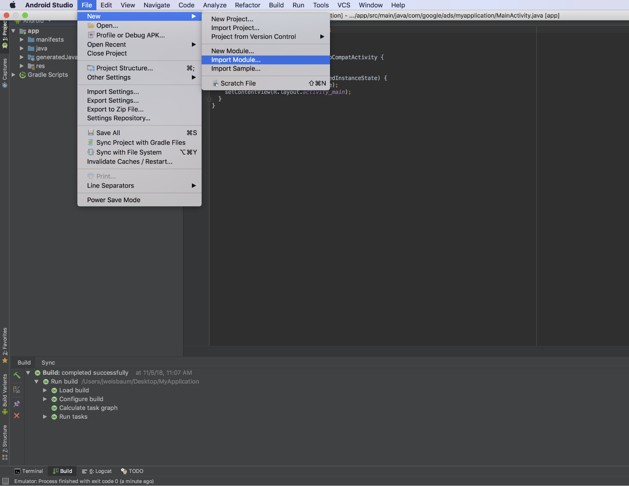 وارد کردن قالب بومی