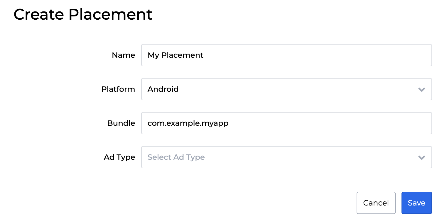 Create Placement