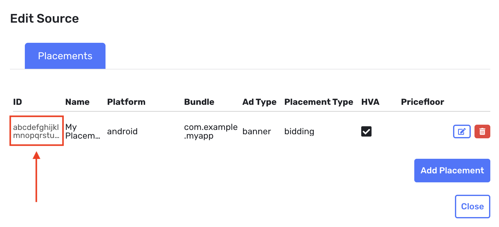 プレースメントの詳細