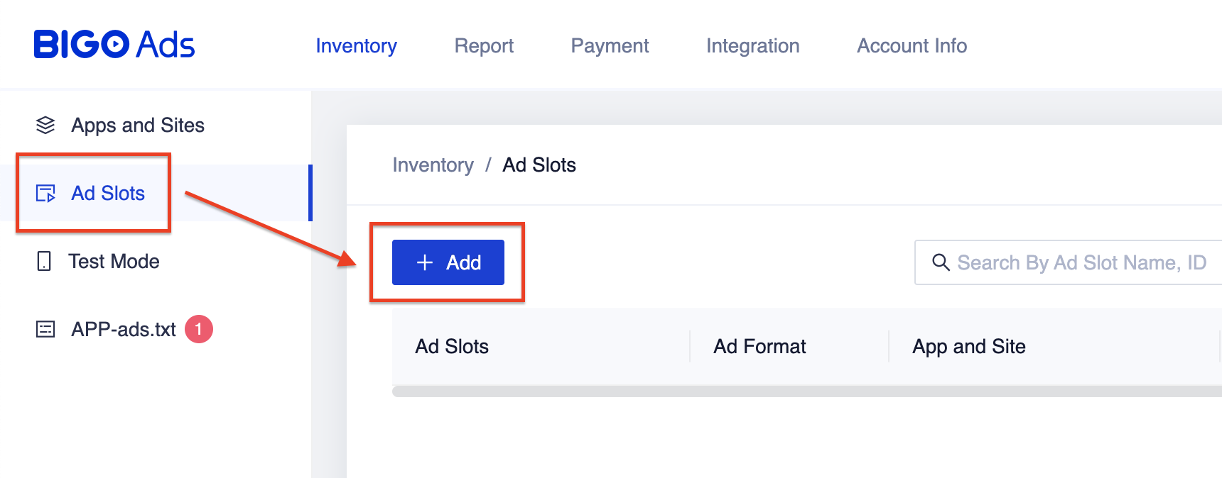 Добавить рекламный блок