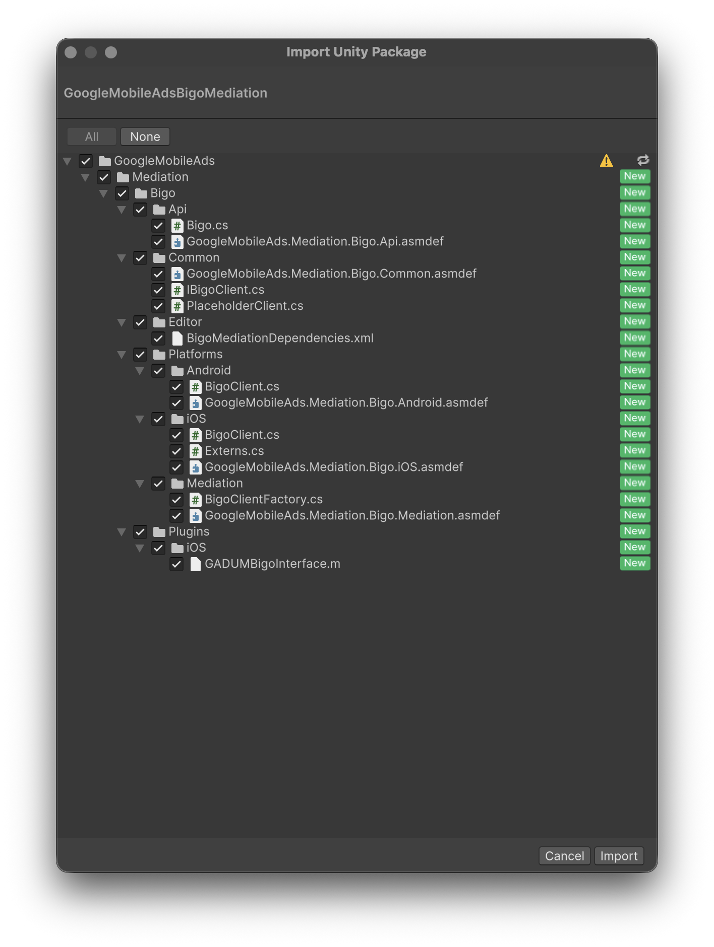 Importar do Unity