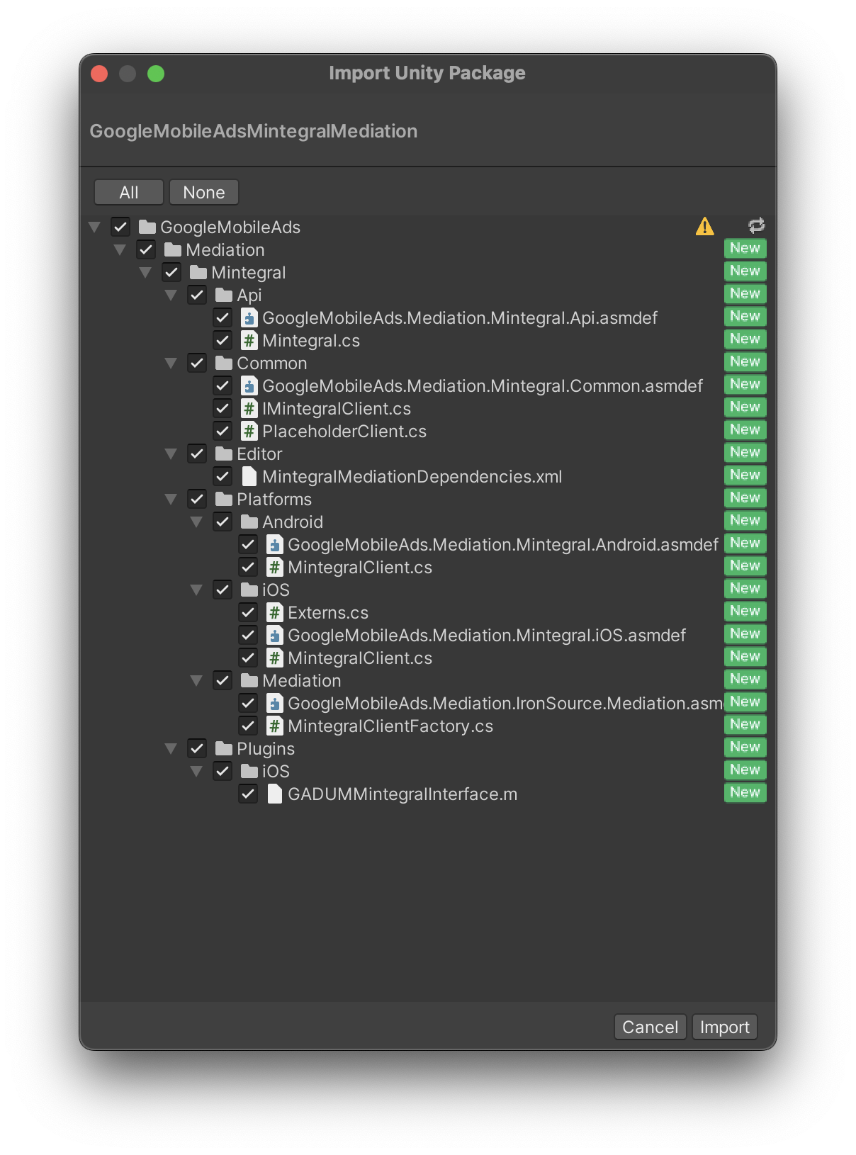 Mengimpor dari Unity