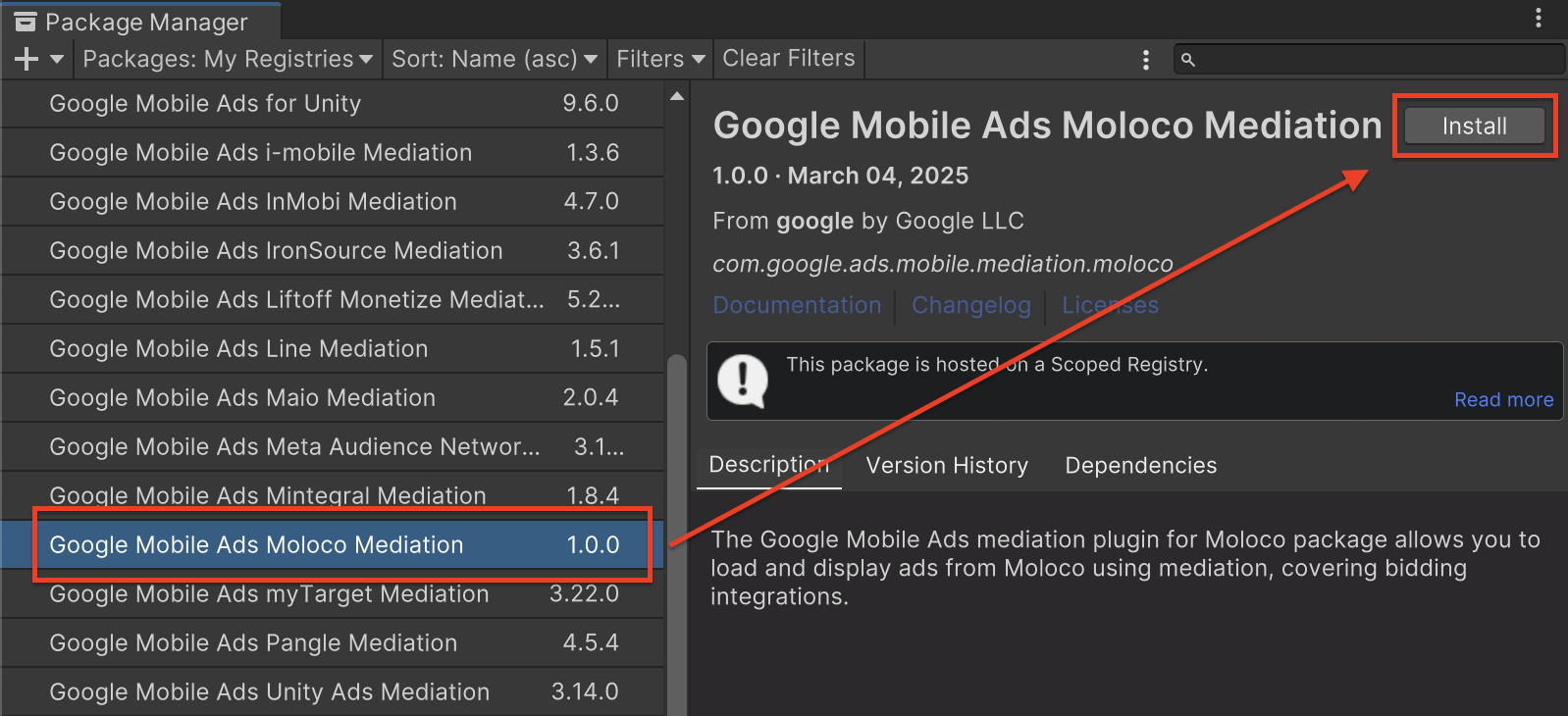 OpenUPM からインストールする