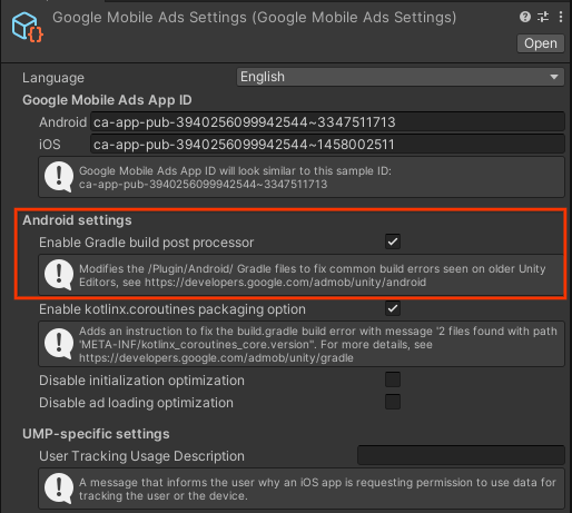 Enable Gradle build post processor
