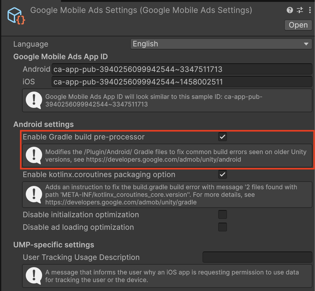 فعال کردن پیش‌پردازنده ساخت Gradle