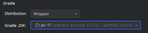 Update Gradle JDK configuration