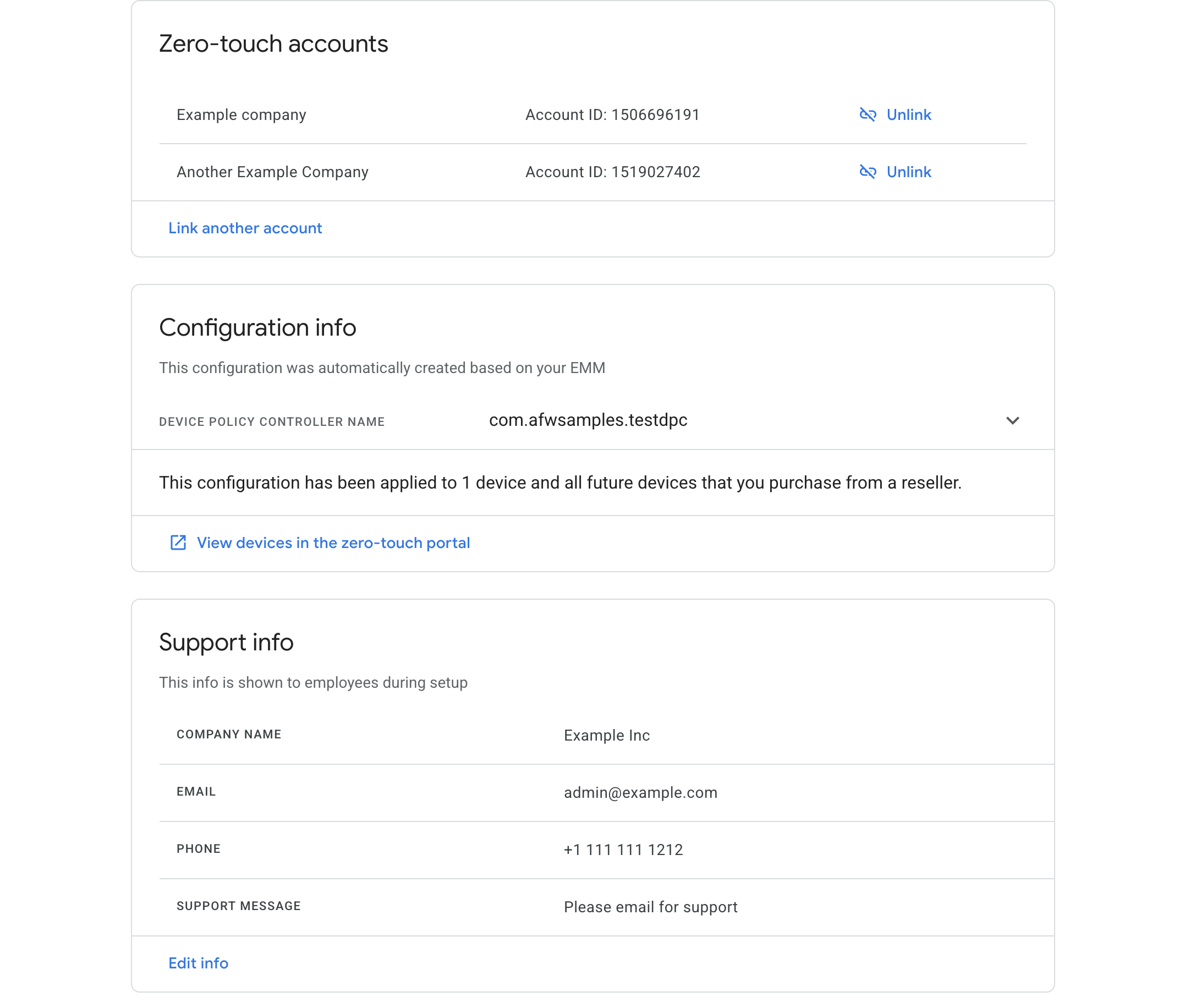 إطار iframe المخصّص لعملية "إعداد الأجهزة الجوّالة للمؤسسات دفعةً واحدة"