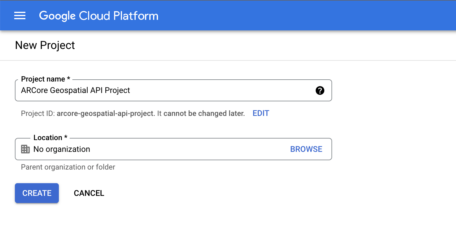 إنشاء مشروع على Google Cloud