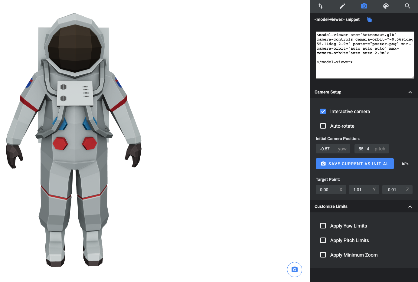 Скриншот редактора моделей