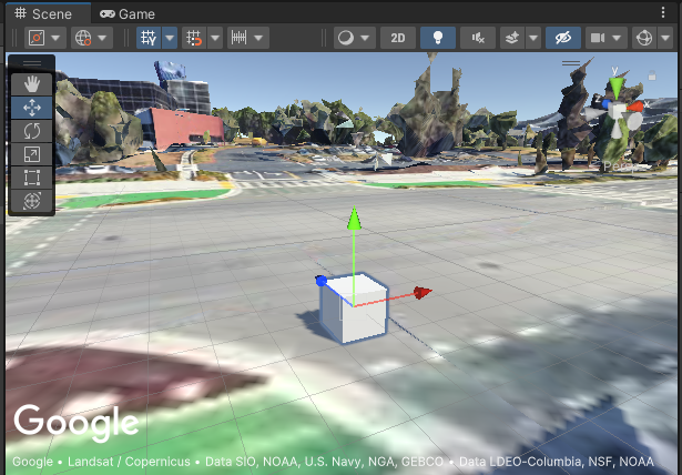 Un ancrage de créateur Geospatial avec une primitive cubique