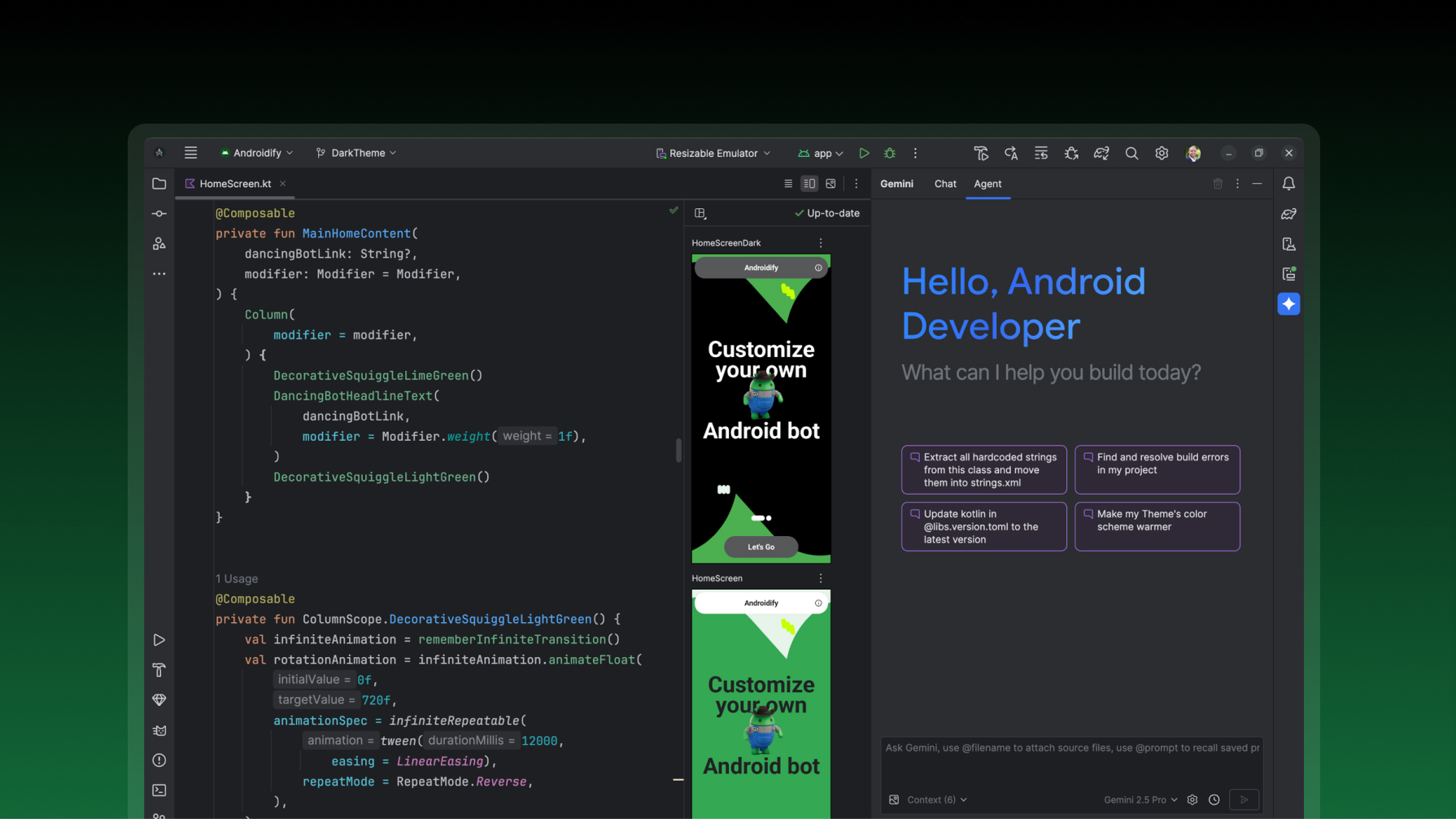 Create Android apps