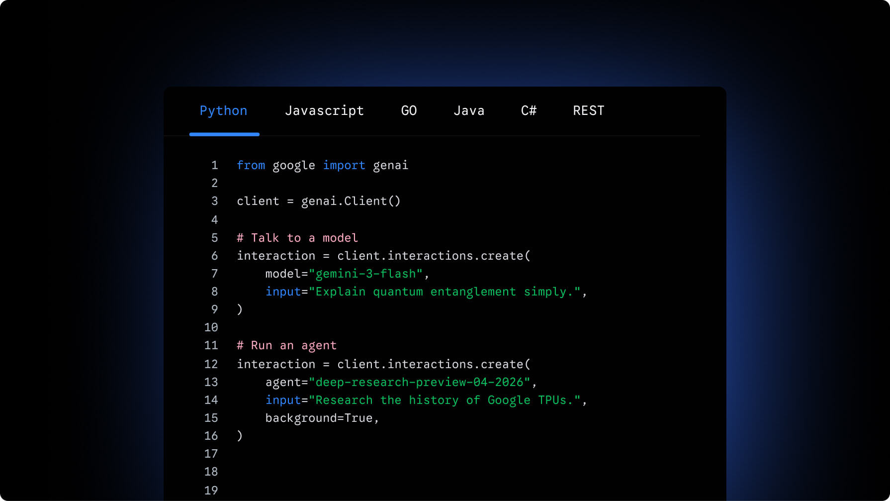 Build apps and agents with Gemini models