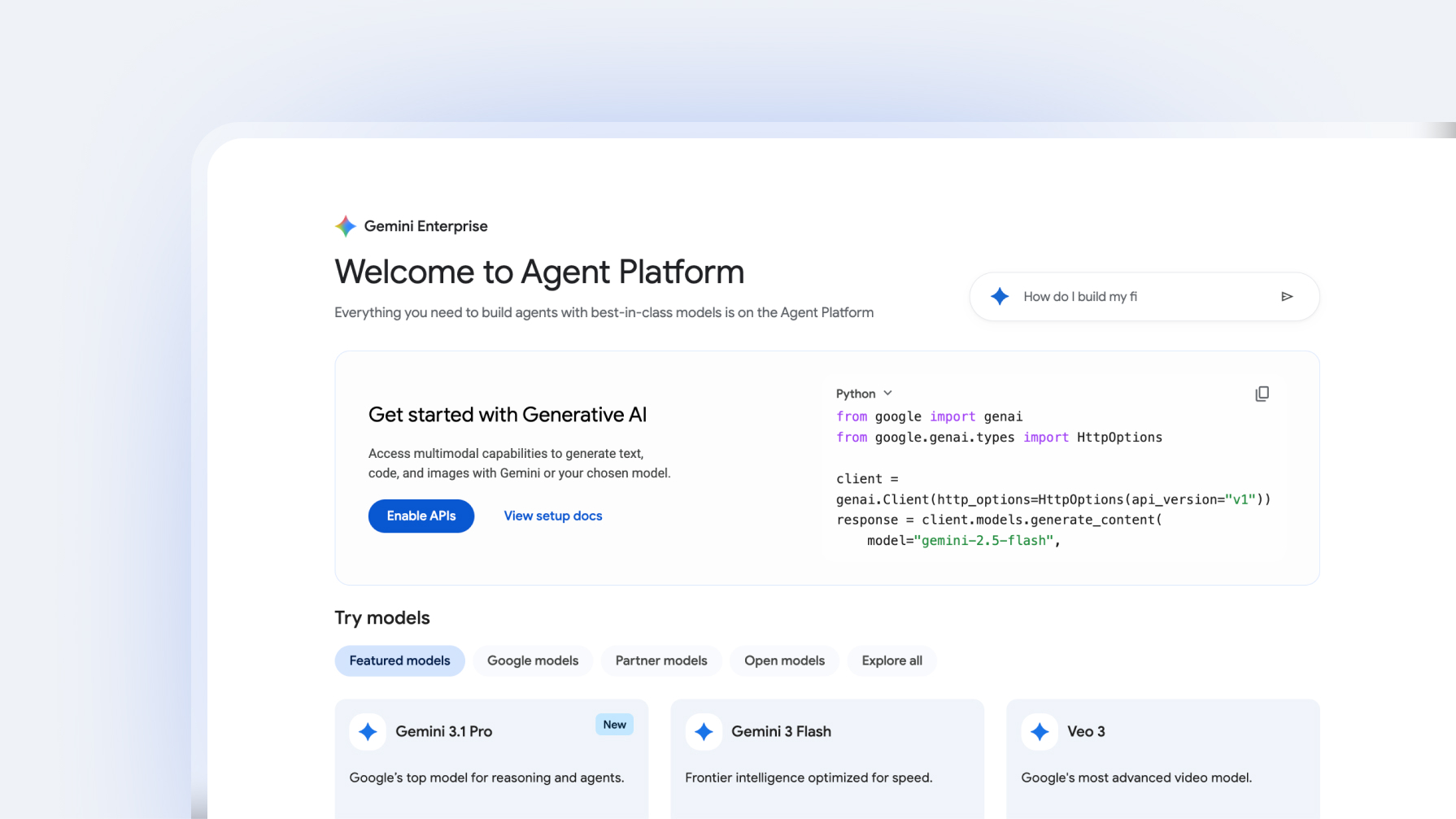 Build enterprise agents