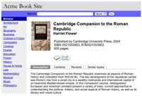 Capture d'écran du bouton de marque sur une page de livre