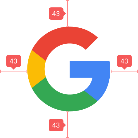 RCS Business Messaging logo with equal measurements from image borders