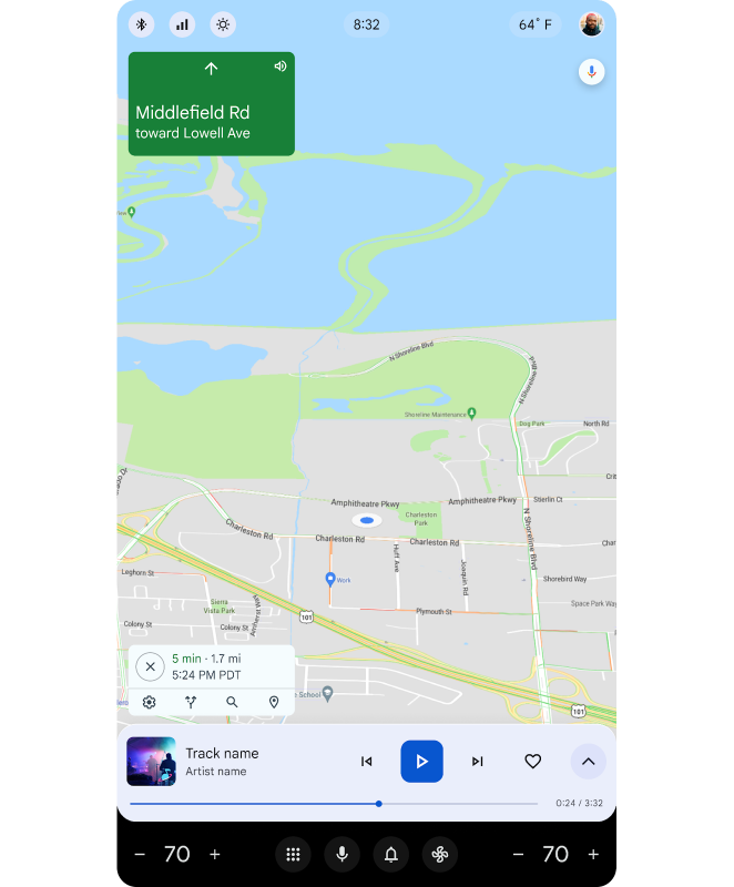 包含导航和媒体播放器的基础层示例