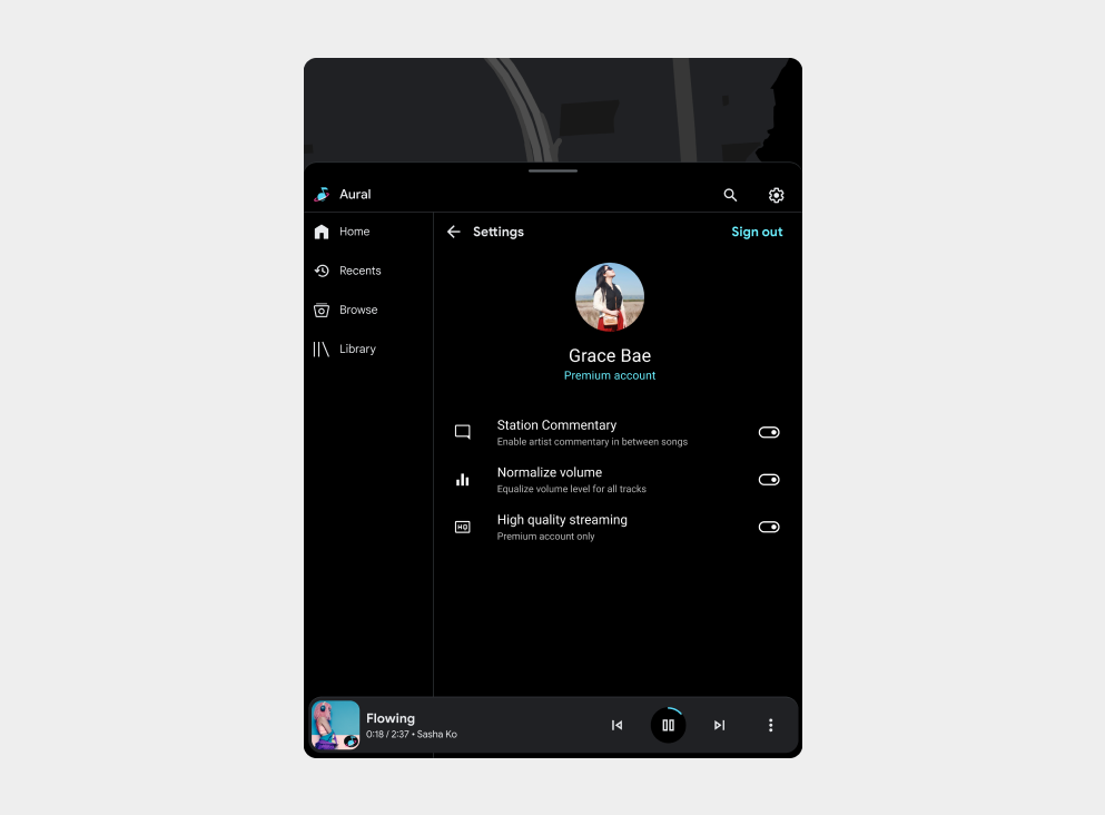 תצוגת ההגדרות