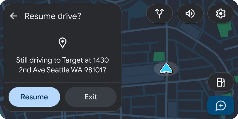 Modèle de message inclus dans le modèle "Carte + Contenu" avec un message comportant des boutons d'action principaux et secondaires