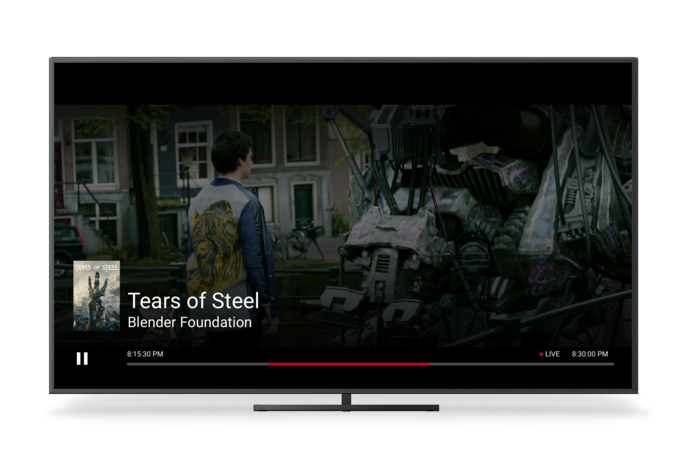 Imagem de uma tela em tamanho real reproduzindo o mesmo vídeo