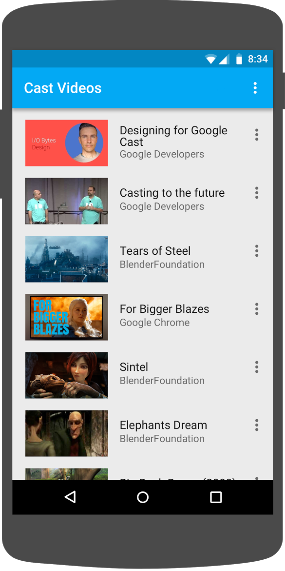 Illustration eines Android-Smartphones mit der App „Videos streamen“