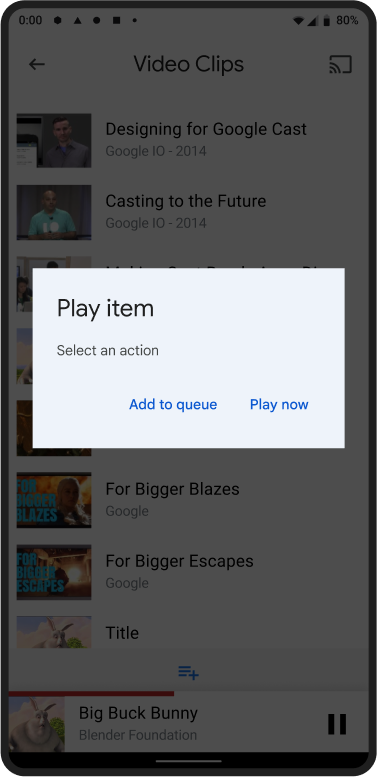 Các lựa chọn thêm vào hàng đợi tự động phát