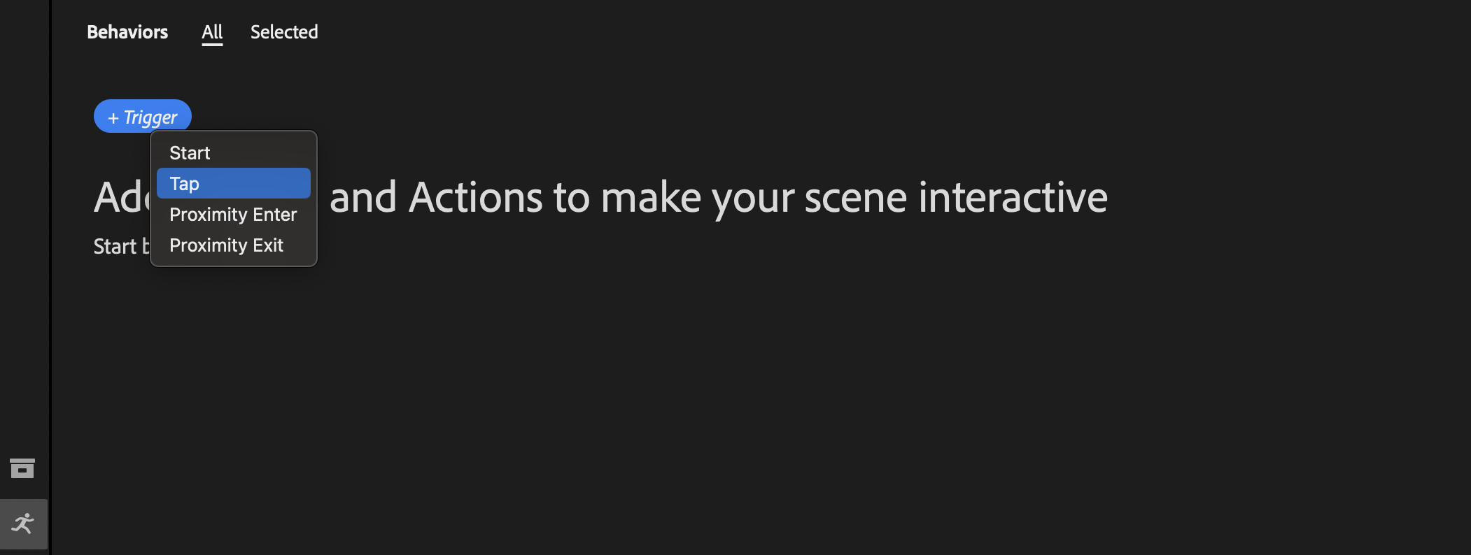 เพิ่มทริกเกอร์การแตะ