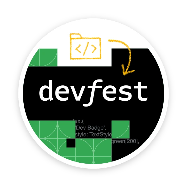 Badge di registrante del DevFest