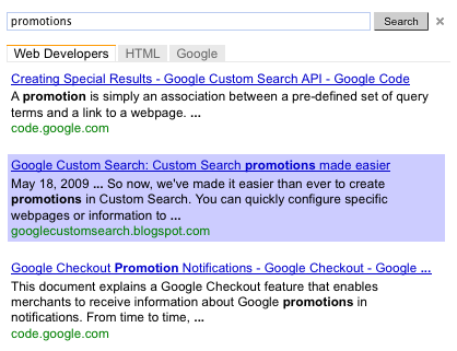 Resultados con el resultado destacado