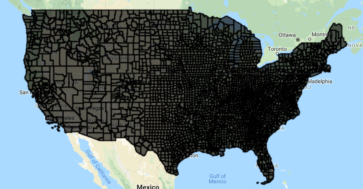 Counties in the contiguous United States