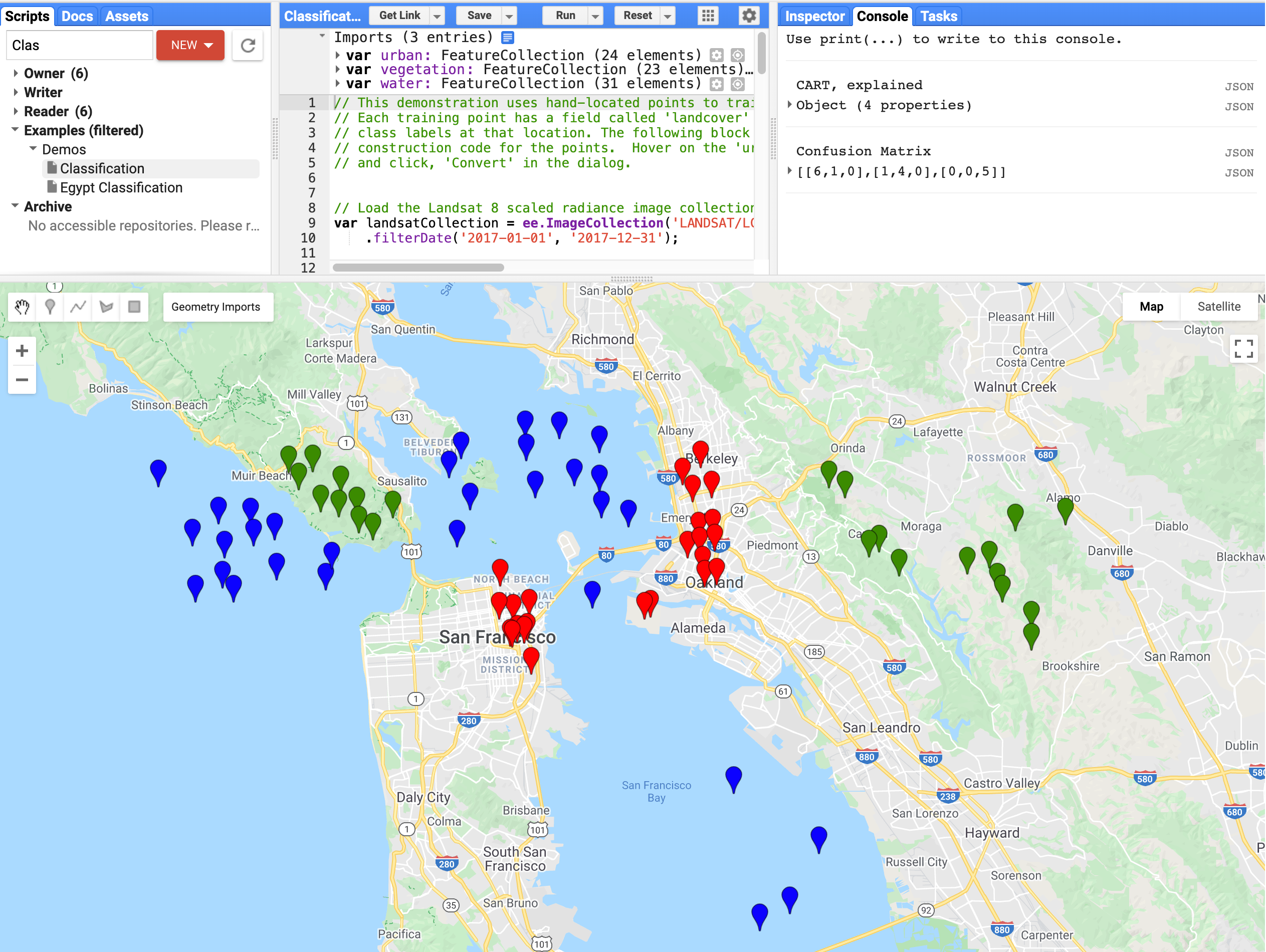 Classifications tools example.