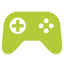 Insignia de controlador de juegos de color verde