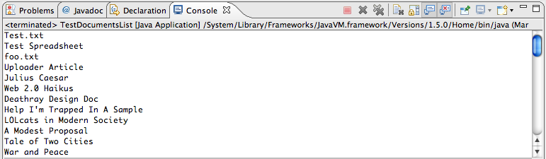 A saída do programa