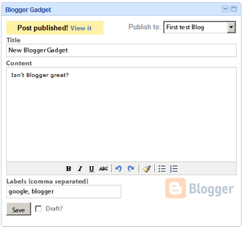 ابزار Blogger