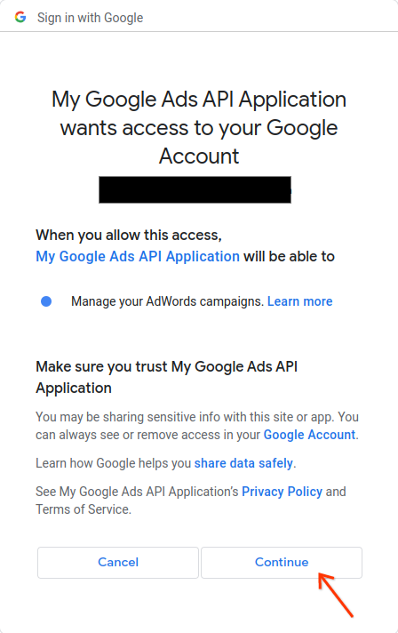 OAuth 2.0 izin ekranı