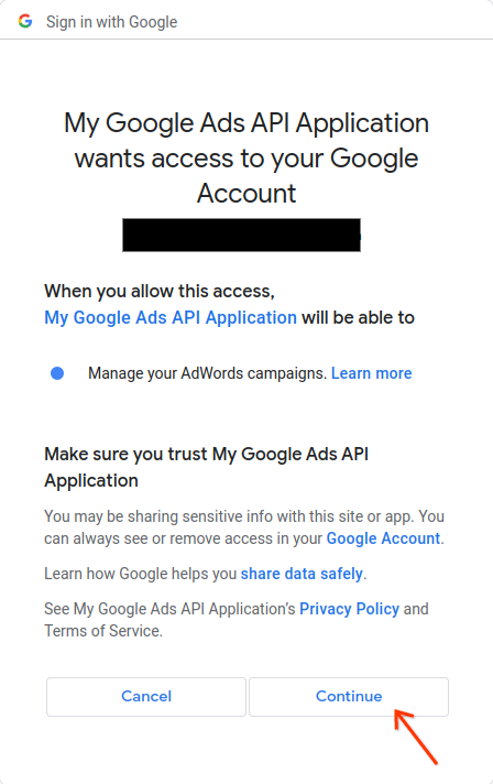 OAuth 2.0 kullanıcı rızası ekranı