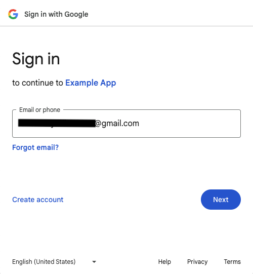 Indirizzo email dell'Account Google del bambino