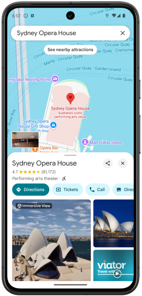 Open Place Details page on Google Maps