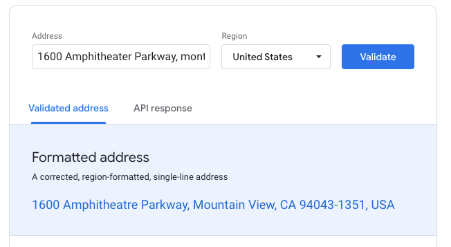 Address Validation – Übersicht