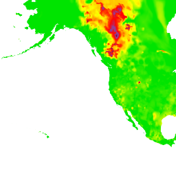 Eine Heatmap-Kachel bei den Koordinaten 0,1.