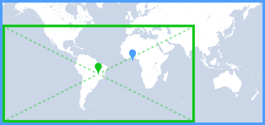지도 패딩을 추가할 경우의 영향을 보여줍니다. 지도 패딩