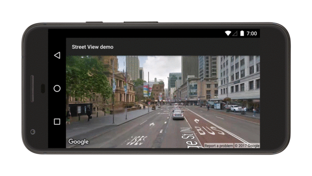 Street View पैनोरामा ऐनिमेशन का डेमो