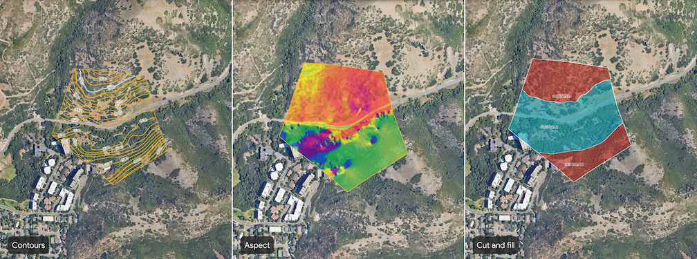 Available analysis tools in Google Earth