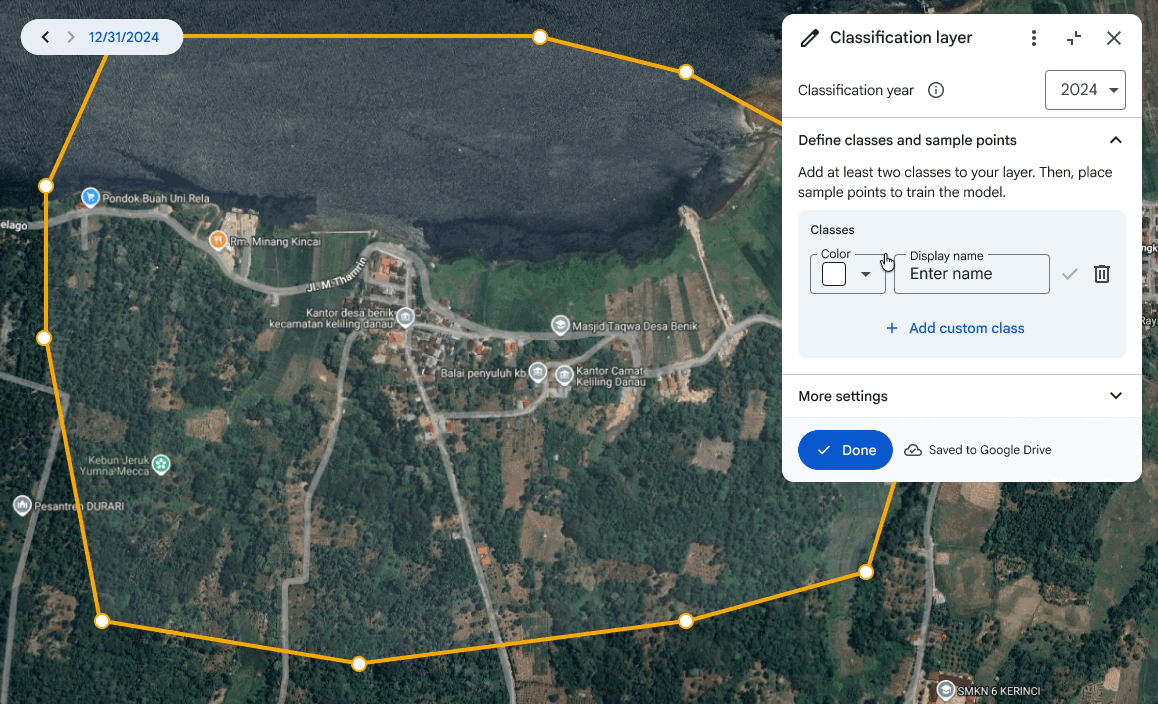 Đặt các điểm mẫu để huấn luyện mô hình